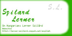 szilard lerner business card