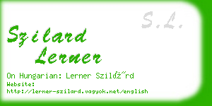 szilard lerner business card